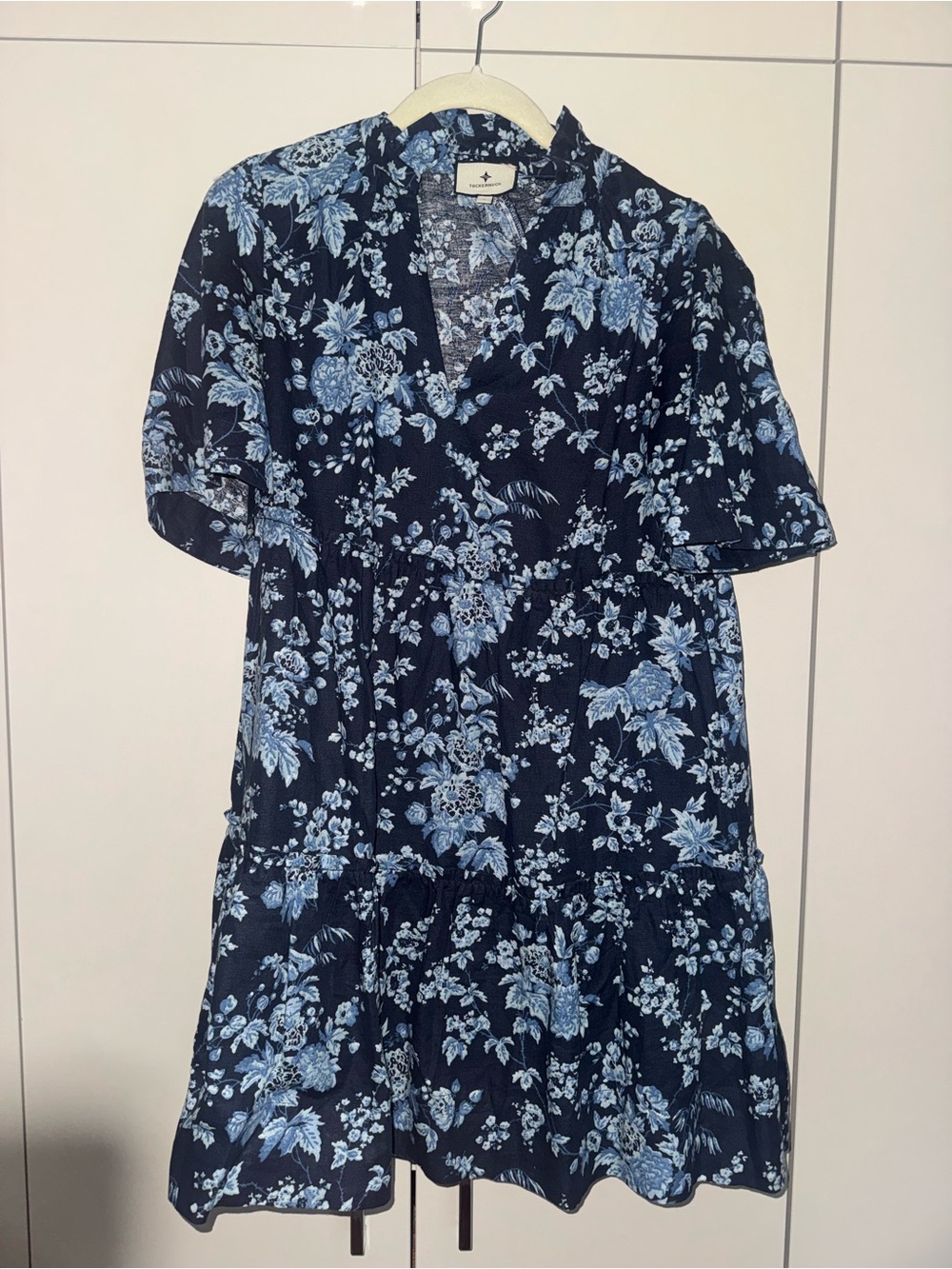 Tuckernuck Navy and Light Blue Floral Dress